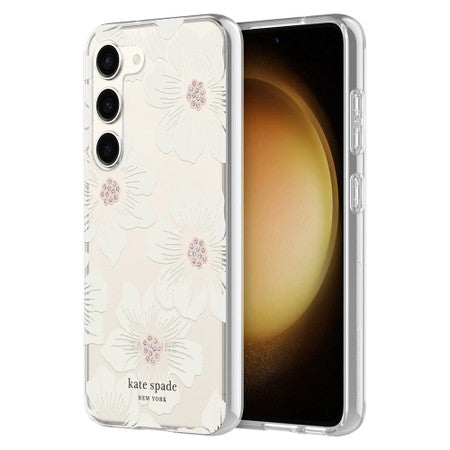 Kate Spade Protective Hardshell Case Galaxy S23 Hollyhock Floral /Cream